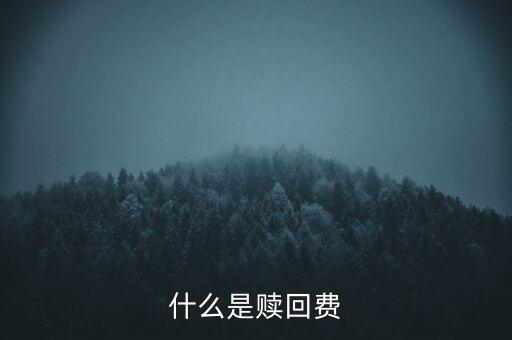 什么是贖回費(fèi)