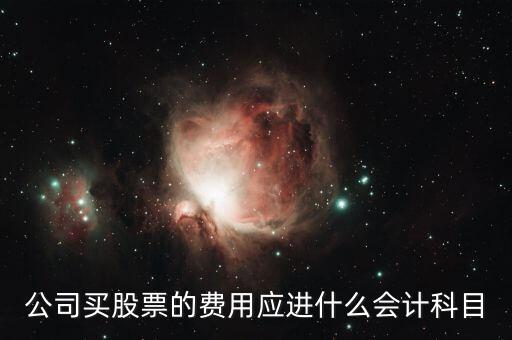 購(gòu)買(mǎi)股票的手續(xù)費(fèi)計(jì)入什么賬戶(hù)，公司買(mǎi)股票的費(fèi)用應(yīng)進(jìn)什么會(huì)計(jì)科目