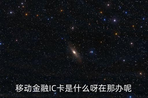 移動金融IC卡是什么呀在那辦呢