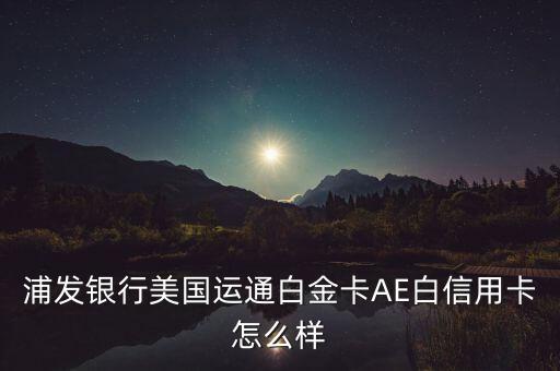 浦發(fā)ae白金卡是什么卡，浦發(fā)銀行AE夢(mèng)卡白金卡額度多少