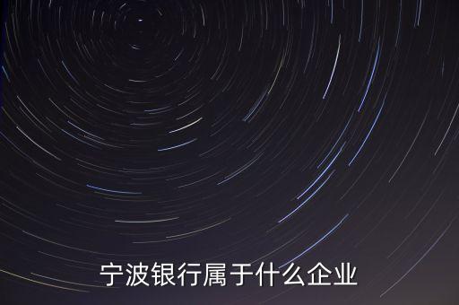 寧波銀行屬于什么企業(yè)，寧波銀行也是屬于什么銀行