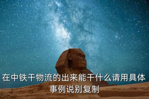 在中鐵干物流的出來能干什么請用具體事例說別復(fù)制