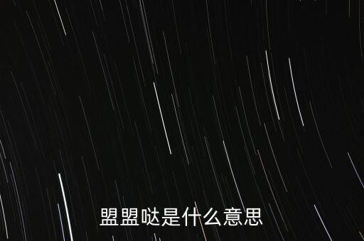 盟盟噠什么意思，盟盟是什么呀是一個(gè)網(wǎng)站還是一個(gè)軟件