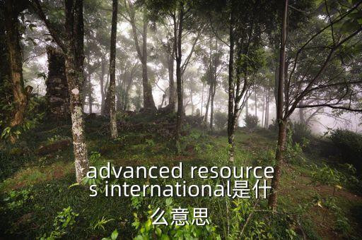 advanced resources international是什么意思