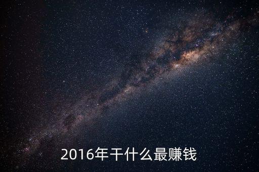 2016年干什么最賺錢