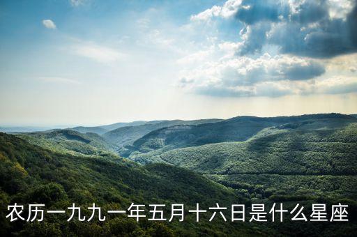 11991年5月16什么星座，1991年農(nóng)歷五月十六是什么星座