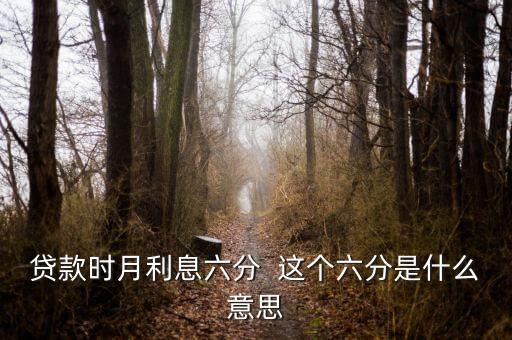 月息6分是什么意思，月息利率百分之零點(diǎn)六是什么意思