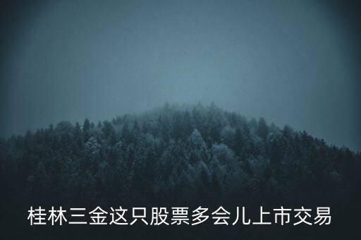 桂林三金這只股票多會(huì)兒上市交易