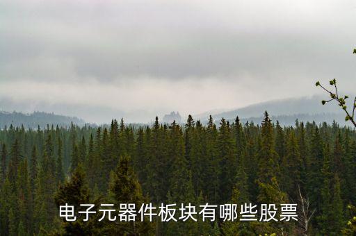 電子元器件板塊有哪些股票