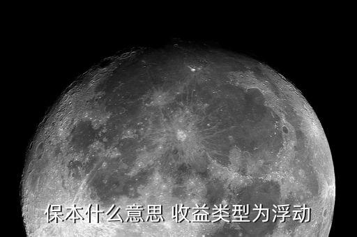什么叫保本浮動收益，什么是保本浮動收益型