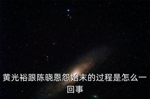 陳曉為什么背叛黃光裕，黃光裕和陳曉的恩怨