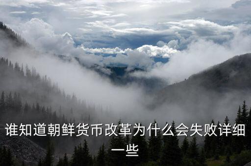 誰知道朝鮮貨幣改革為什么會失敗詳細(xì)一些