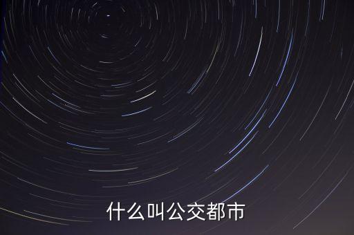 什么叫公交都市