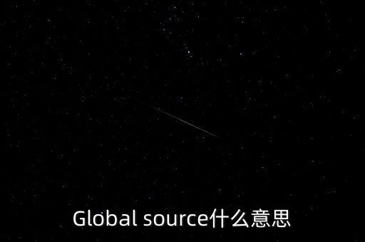 什么是國(guó)際資源，Global source什么意思