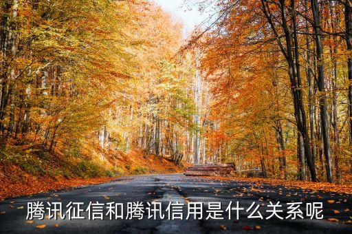 騰訊征信和騰訊信用是什么關系呢