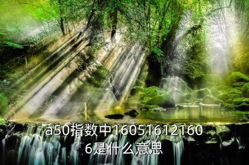 a50指數(shù)1606是什么，滬銀1606屬于股指期貨嗎