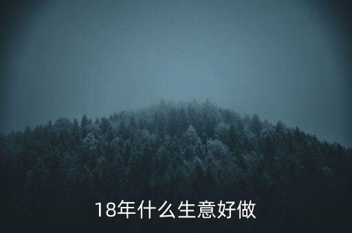 18年什么生意好做