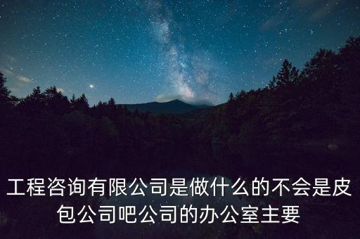 輝隆股份是做什么的，工程咨詢有限公司是做什么的不會是皮包公司吧公司的辦公室主要