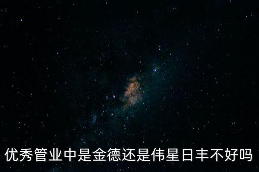 優(yōu)秀管業(yè)中是金德還是偉星日豐不好嗎