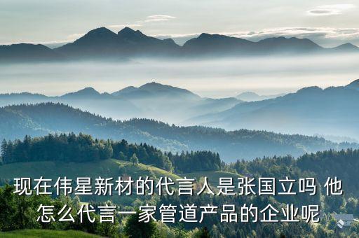 張三云是偉星的什么，現(xiàn)在偉星新材的代言人是張國(guó)立嗎 他怎么代言一家管道產(chǎn)品的企業(yè)呢