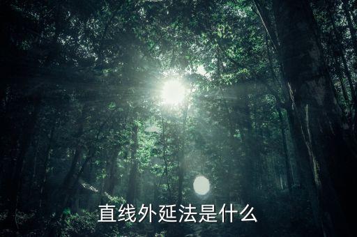 什么是定額外延法，直線外延法是什么