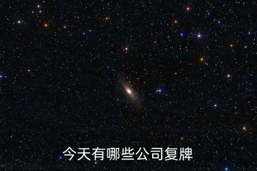 今天有哪些公司復(fù)牌