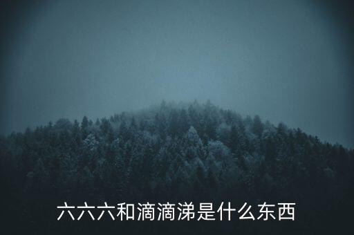 六六六和滴滴涕是什么東西
