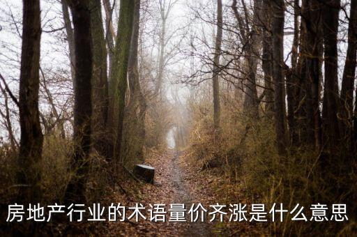房地產(chǎn)行業(yè)的術(shù)語量價齊漲是什么意思