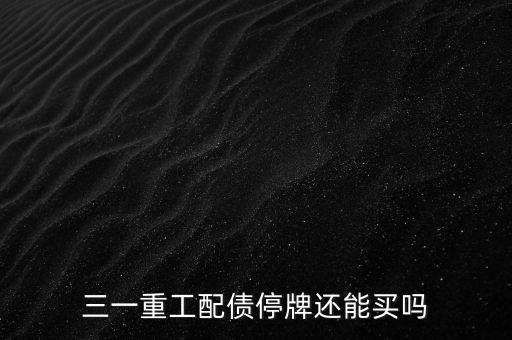 三一重工配債停牌還能買嗎