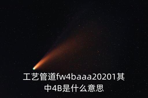 工藝管道fw4baaa20201其中4B是什么意思