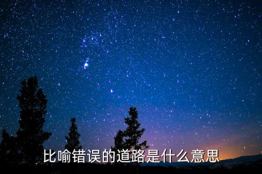 比喻錯誤的道路是什么意思
