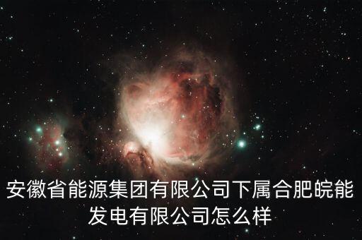 安徽省能源集團有限公司下屬合肥皖能發(fā)電有限公司怎么樣