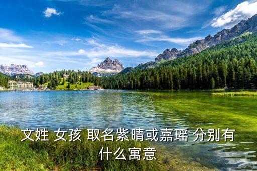 文姓 女孩 取名紫晴或嘉瑤 分別有什么寓意