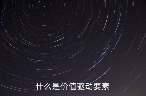 什么是價值驅(qū)動要素