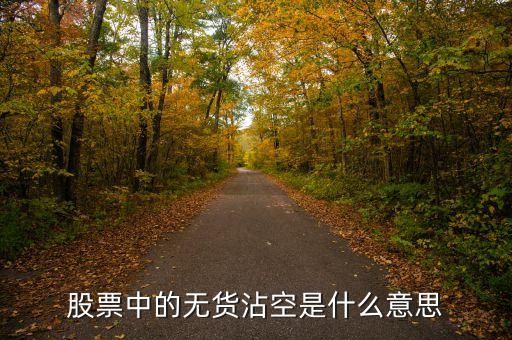 股票中的無(wú)貨沾空是什么意思
