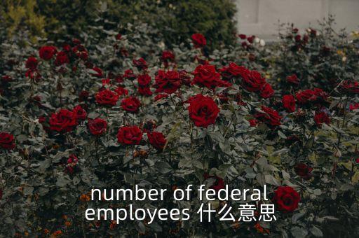 什么是聯(lián)邦雇員，number of federal employees 什么意思