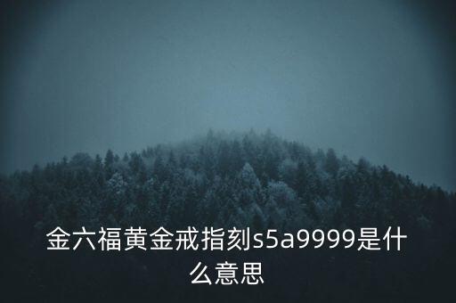 金六福黃金戒指刻s5a9999是什么意思