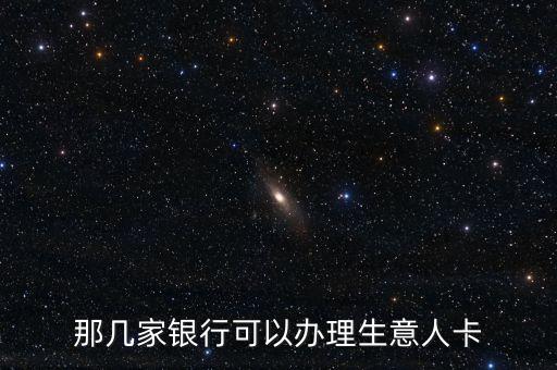 那幾家銀行可以辦理生意人卡