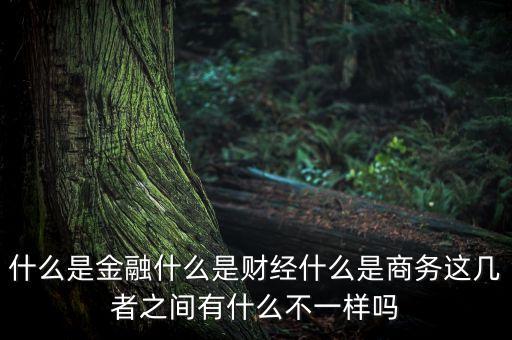 什么是金融什么是財經(jīng)什么是商務(wù)這幾者之間有什么不一樣嗎