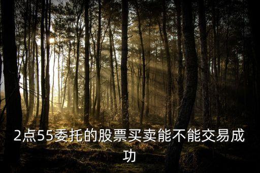 2點(diǎn)55委托的股票買賣能不能交易成功