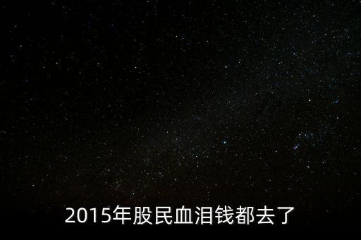 2015年股民血淚錢都去了