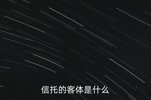 信托的客體是什么