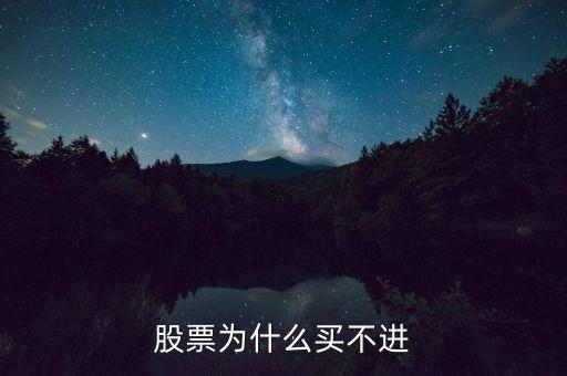 股票為什么買不進