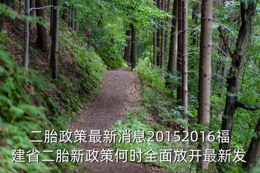 福建普遍二孩什么時(shí)候放開(kāi)，2010福建計(jì)劃生育什么時(shí)候才可以生二胎