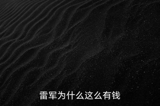 雷軍為什么這么有錢