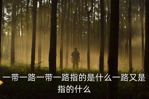 一帶一路一帶一路指的是什么一路又是指的什么