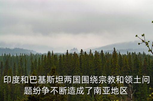 印度和巴基斯坦兩國圍繞宗教和領(lǐng)土問題紛爭不斷造成了南亞地區(qū)