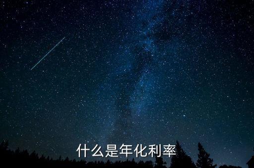 什么是年化利率