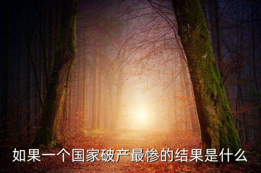如果一個(gè)國家破產(chǎn)最慘的結(jié)果是什么