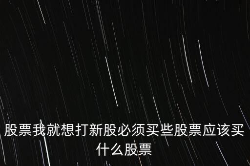 大盤股發(fā)行買什么股好，股票我就想打新股必須買些股票應(yīng)該買什么股票